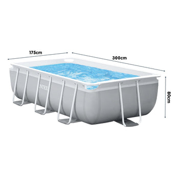 Intex 26784AU Above Ground Swimming Pool Rectangular 3.00m x 1.75m